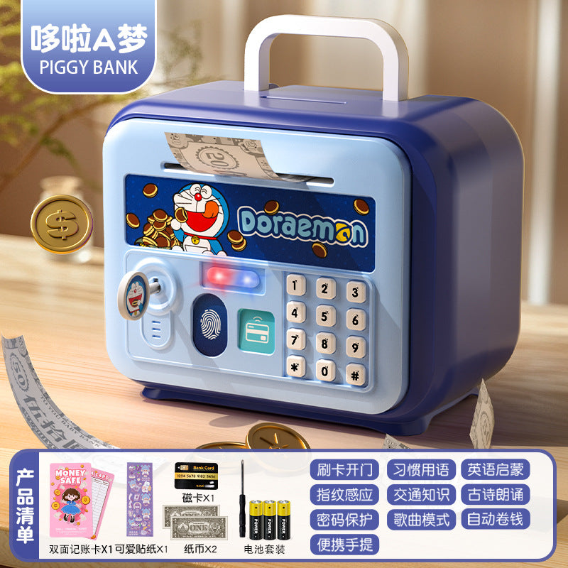 Nezha kids boys and girls piggy bank safe cabinet key password box savings coin storage storage