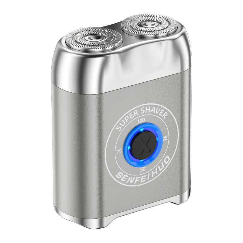 New mini electric shaver - compact, powerful, and portable. aluminum alloy beard trimmer, washable, for men