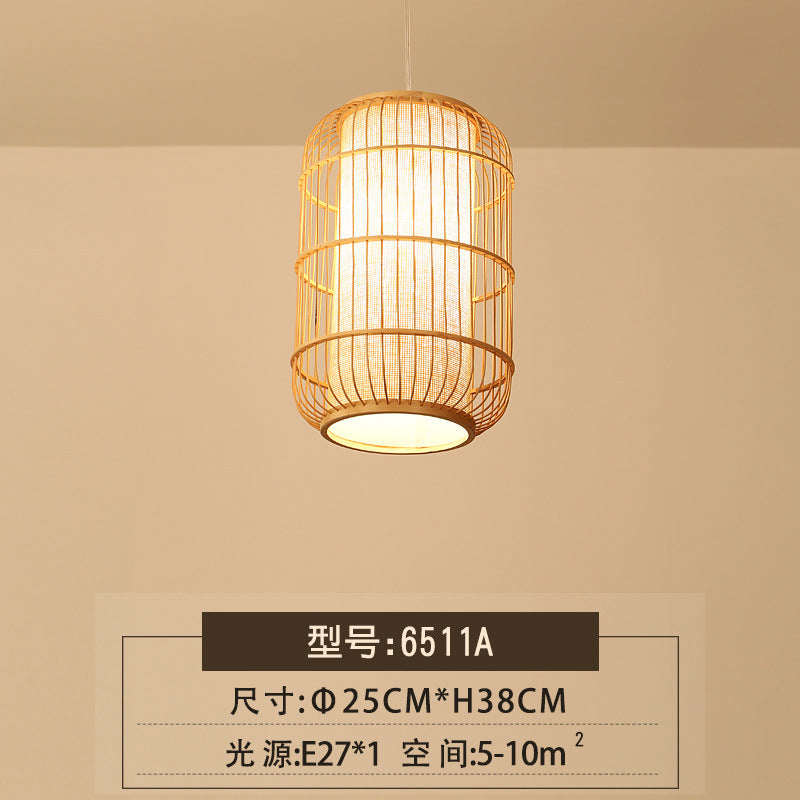 Manufacturer Home Furnishing Bamboo Chandelier Living Room Chinese Tea Room Restaurant Hotel Aisle Tatami Tea House Lighting Energy Saving