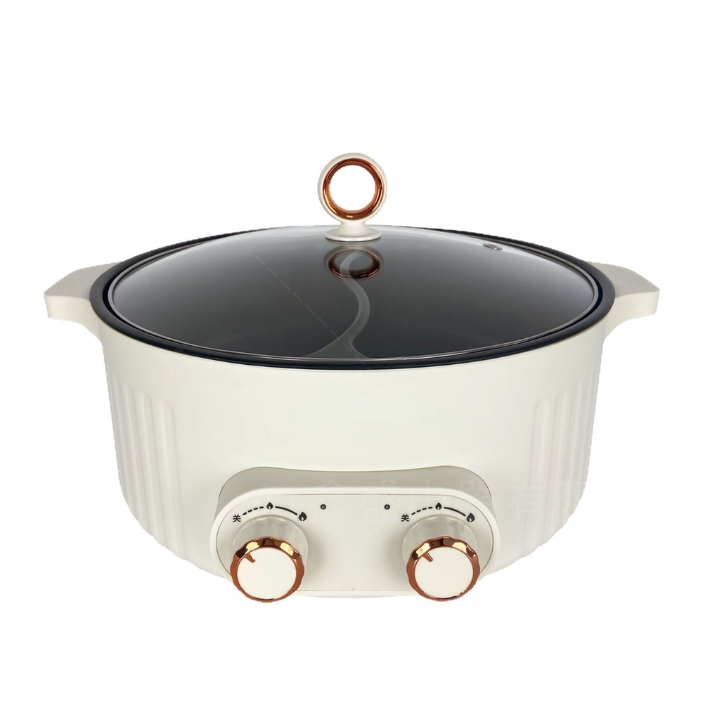 Commercial 7l large capacity yuanyang electric hot pot with dual temperature control independent heating food grade non-stick inner pot electric cooking pot wholesale
