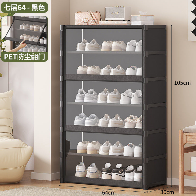 Simple shoe cabinet, home entrance, living room, dustproof and transparent, small apartment, large-capacity storage, shoe rack