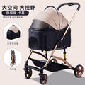 Pet stroller for dogs and cats - portable, foldable, lightweight, and large capacity cat carrier for small to medium breeds