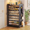 Household steel shoe cabinet, entrance door, large-capacity storage shoe cabinet, floor-standing multi-layer dust-proof shoe rack, rental house