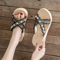 Wedge heel chanel-inspired pearl slippers - women's summer outdoor wear, 2024 new thick-soled platform sandals with heel