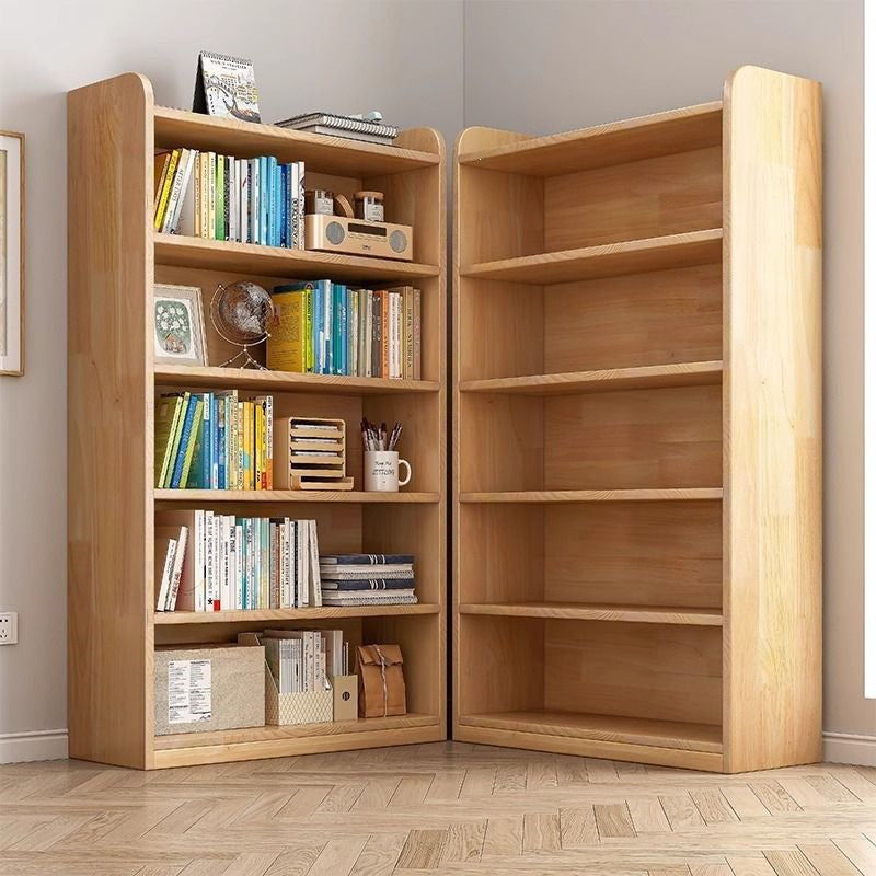 Solid wood bookshelf living room simple floor bookcase student storage rack children's home multi-layer bedroom storage cabinet