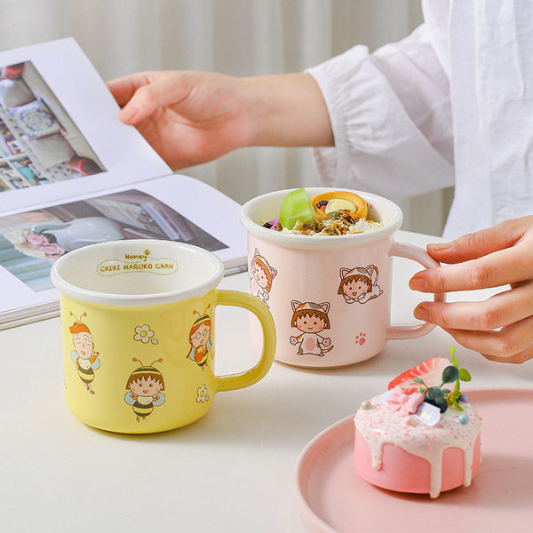 Cherry Maruko Coffee Cup Mug Cute Ceramic Cup Couple Cup Personalized Drinking Cup High Value Water Cup