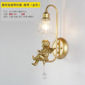 American crystal wall sconce - hallway, aisle, vanity mirror lighting - nordic creative living room, study, background wall, bedroom bedside fixture