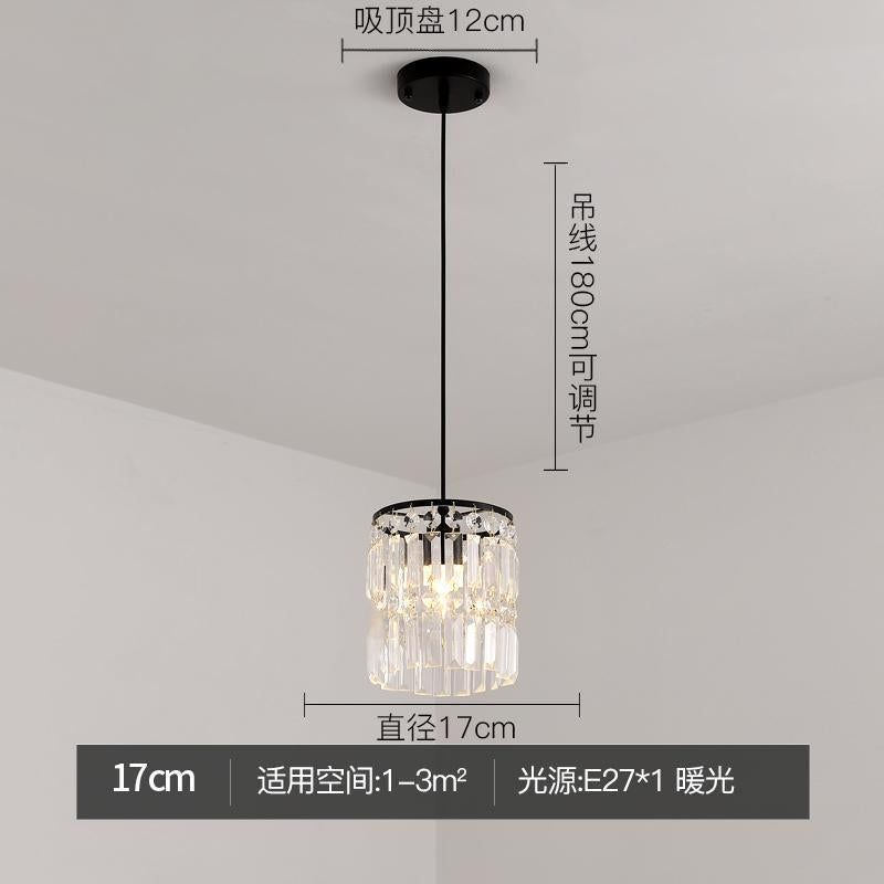 Modern minimalist creative hallway entryway ceiling light, light luxury crystal italian style popular corridor balcony walk-in closet lighting fixture