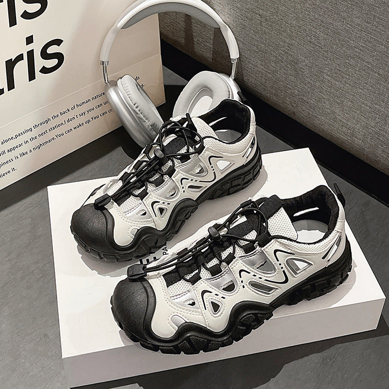 Chunky platform sneakers - 2026 summer new arrival: breathable, hollow-out, versatile, soft sole, mesh casual shoes - dad shoes