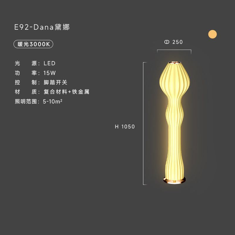 Creative art influencer 3d printed floor lamp - bedroom bedside, living room, hotel, restaurant - minimalist modern standing floor light