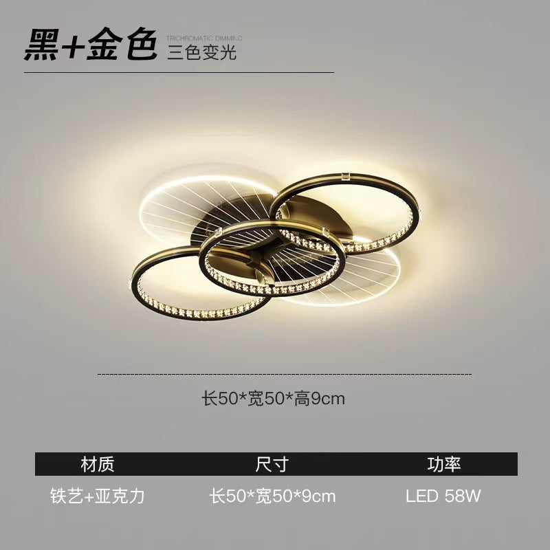 2025 new atmospheric light luxury living room light ceiling light master bedroom lighting combination whole house package simple and modern