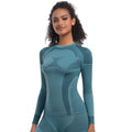 New seamless quick-dry long sleeve ski jacket - breathable outdoor casual sports top for running, fitness, and yoga (autumn/winter)