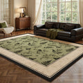 Carpet living room green persian style coffee table soundproof floor mat large area full medieval style waterproof carpet bedroom