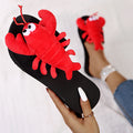 Influencer-approved open-toe slides for women - 2024 summer platform wedge soft sole sandals - cartoon fashion pregnancy-friendly thong sandals - trendy style