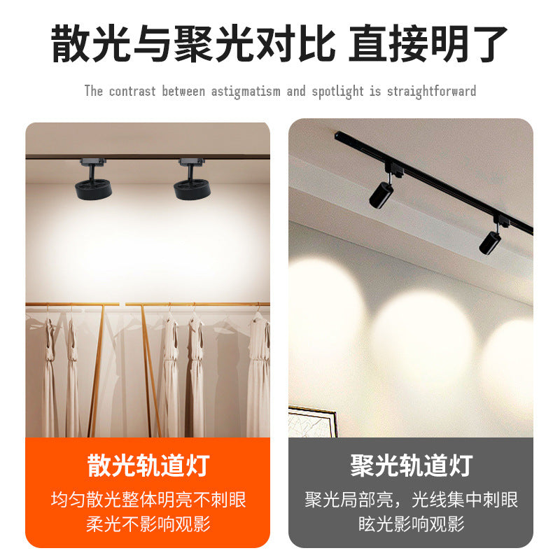 Astigmatism track light led spotlight live stream clothing store non-dazzling lighting store commercial guide rail filling light