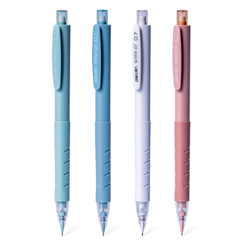 Deli automatic pencil SH159 students press with 0.5/0 movable pen is not easy to break automatic pen with eraser