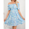code new arrival  women's original elegant elastic square neck one-shoulder dress