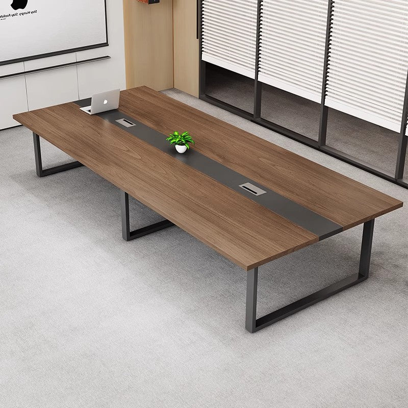 Conference table long rectangular meeting room office desk and chair set minimalist modern office desk panel office furniture