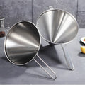 304 stainless steel filter funnel food tea medicine residue filter kitchen frying slag cover cone mesh leak