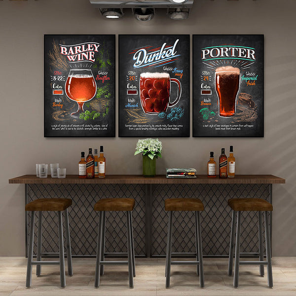 Wine glass poster hanging painting pub music dining bar western restaurant beer retro bar mural cocktail bar decorative painting