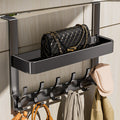 Over-the-door hook rack - no drilling required, clothes hanger, storage organizer, entryway coat rack, wall-mounted storage