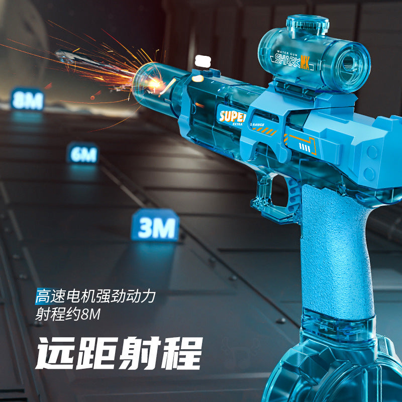 fire light small ice mouse electric water gun high-speed continuous firing return pulse electric gun toy kids water gun hot model