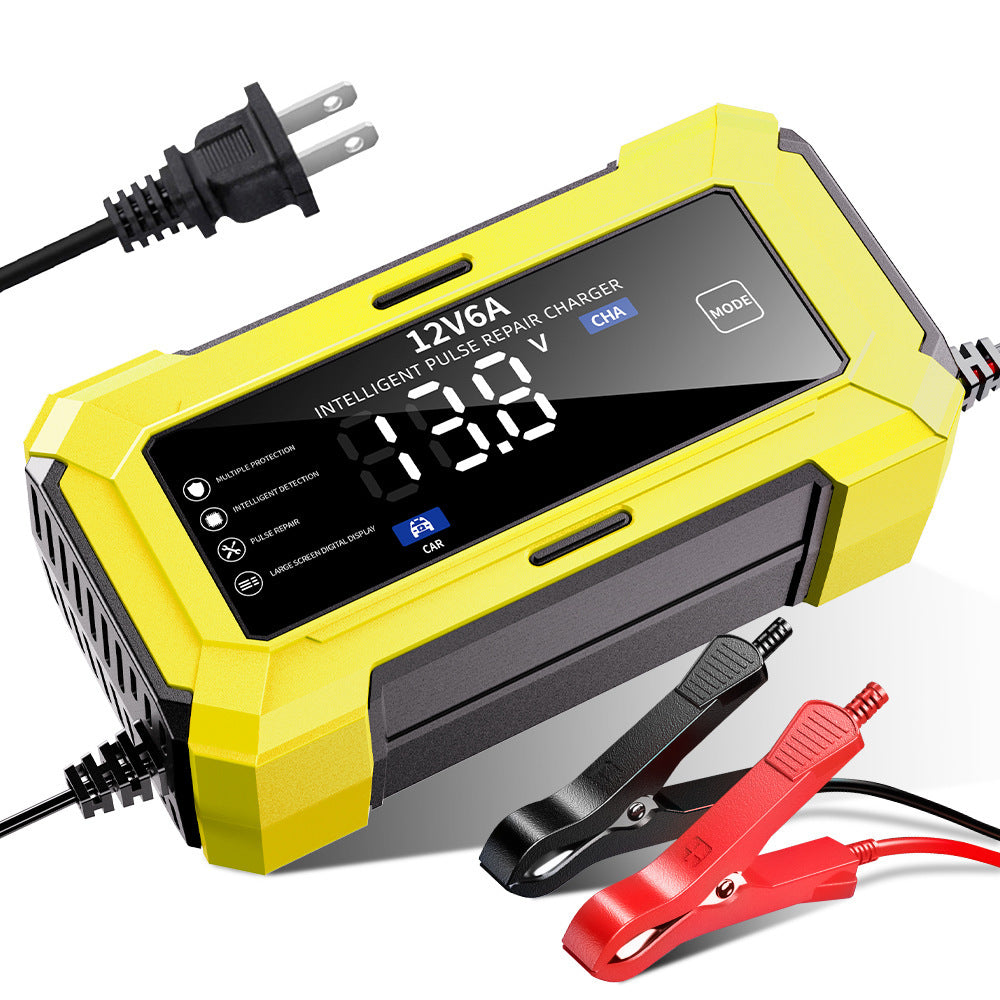 12v car battery charger 12v 6a motorcycle charger 14.6v 12v lifepo4 battery charger