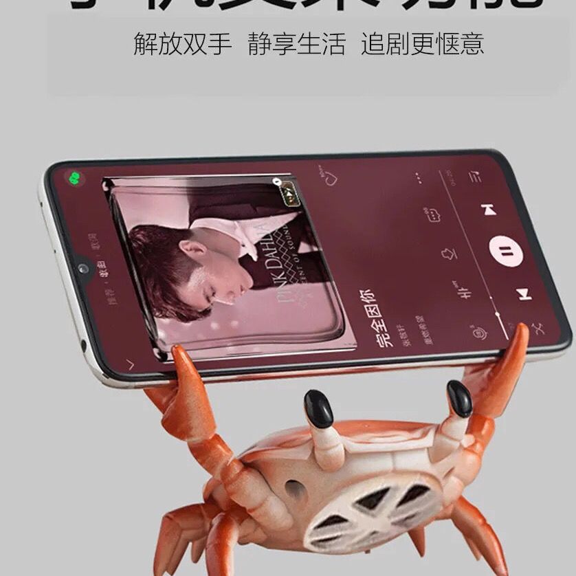 Crab subwoofer bluetooth speaker stand wireless mini speaker creative unique gift loud volume trendy prank cute