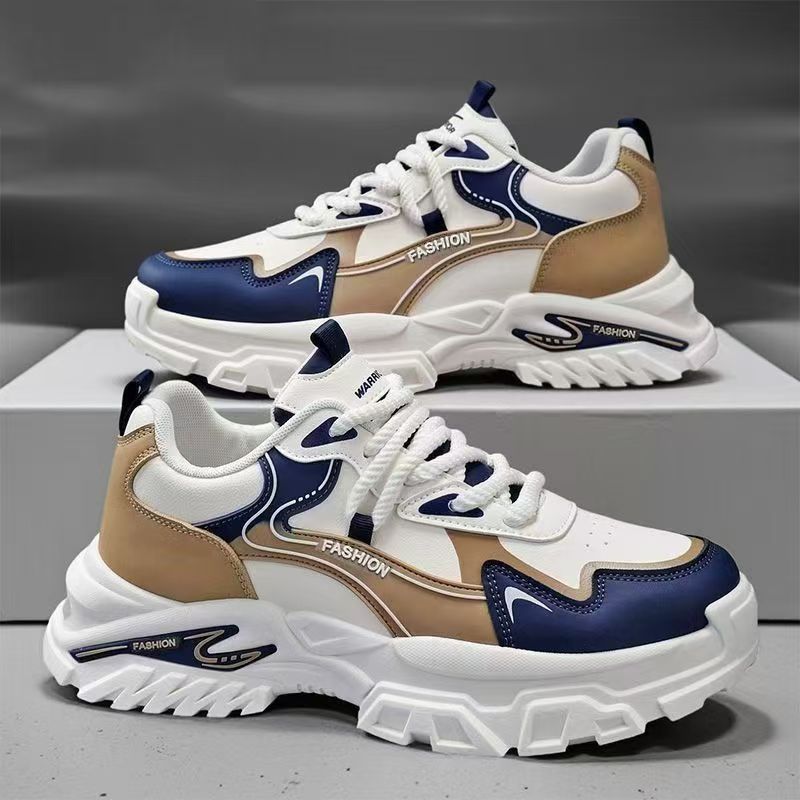 Men's sneakers: 2025 spring new arrivals - chunky sole, non-slip, casual, versatile, trendy student shoes, running shoes for men