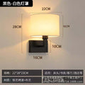 Luxury brass double-layer fabric wall sconce reading spotlight - modern minimalist style for hotel rooms, bedrooms, bedside, and hallways