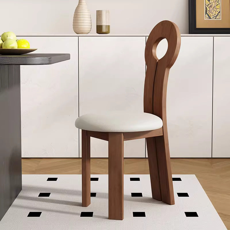 Solid wood keychain chair frenchretro solid wood dining chair soft-packed dining chair medieval style for home makeup chair back chair