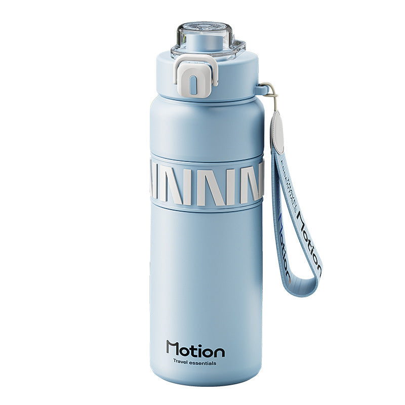 Large capacity 316l stainless steel insulated water bottle - perfect for students, kids, school, and sports - includes straw