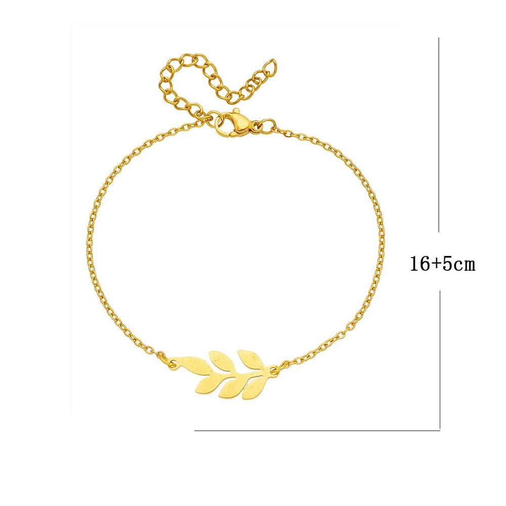 Titanium steel model does not fade titanium steel leaf transfer accessible luxury necklace for women casualfashionpopular clavicle chain elegantstylish