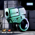 New arrival cross-border alloy adult creative trendy alloy finger gun can launch shell ejection soft bullet gun folding toy gun