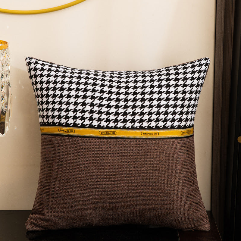 Waffle grids pillow, chidori gridspatchwork pillowcase, modern casual bay window, living room sofa cushion, one piece dropshipping