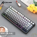 Attack shark x85 mechanical keyboard - rgb tri-mode wireless bluetooth hot-swappable side-printed gaming customizable backlit keyboard