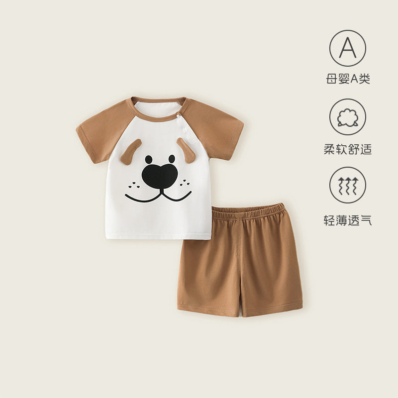 Kids' summer outfit set - short sleeve two-piece set for girls - lightweight and cute summer clothes