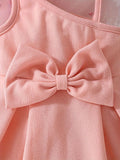 summer new girls' dress - baby girl's suspender bowknot cute dress - princess dress