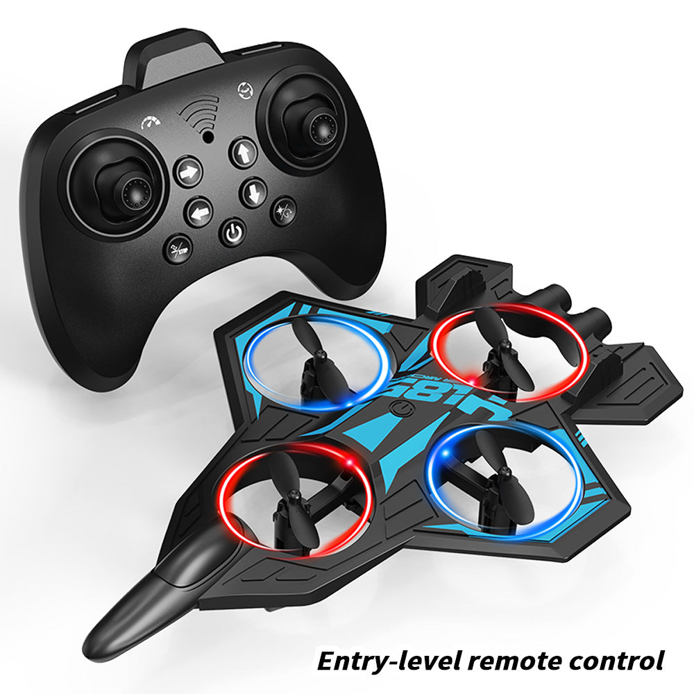 yl86 screen-controlled combat drone with light stunts, four-rotor circling, fixed height, and crash-resistant aircraft toy