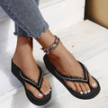 Exportplus size rhinestone flip-flops sandals summernew arrivalfashionplatform shoesthick soleflatscasual flip-flops