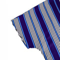 African ethnic striped dress - loose sleeve v-neck drawstring contrast color satin bubu robe dress