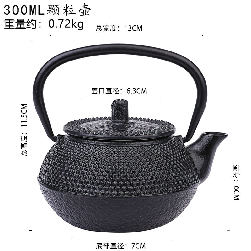 Iron kettle small ding cast iron teapot wholesale stove tea pot retro japanese style water kettle tea set suit wholesale