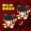 Compatible with lego building blocks nezha ao bing series kids educational toys assemble micro capsules cartoon doll small gift