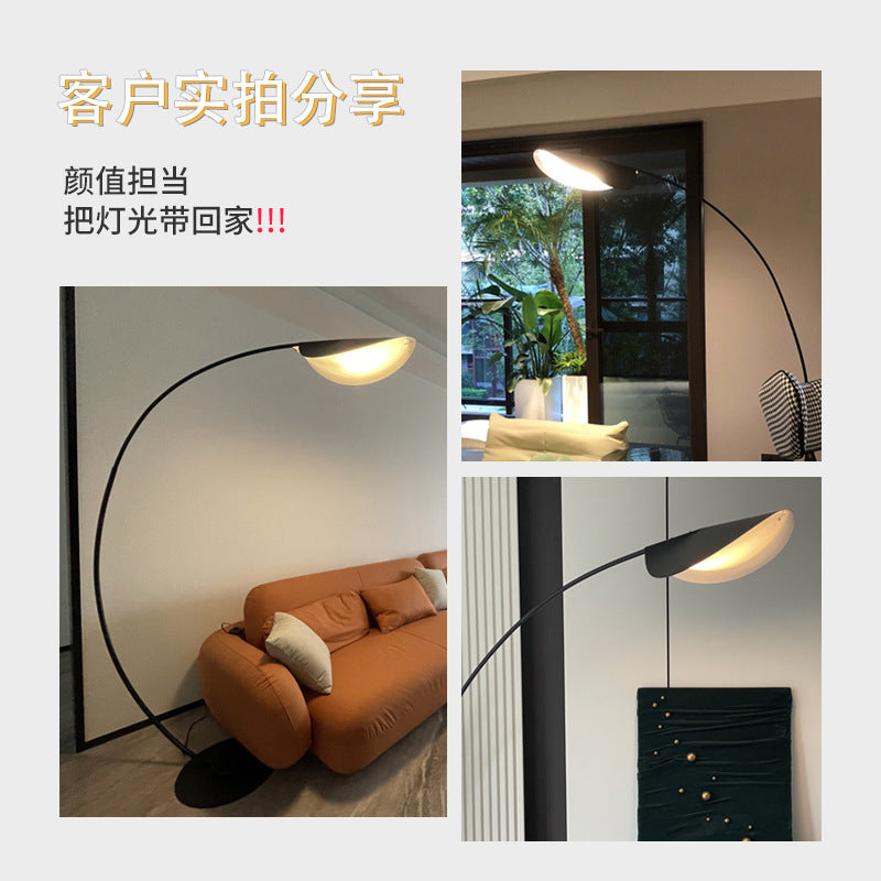 Lotus leaf fishing lamp 2025 new floor lamp popularins style living room bedroom sofa bedside vertical floor lamp