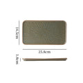 Japanese-style ceramic creative retro rectangular flat plate fish plate restaurant home hotel unique serving plate dessert plate square plate