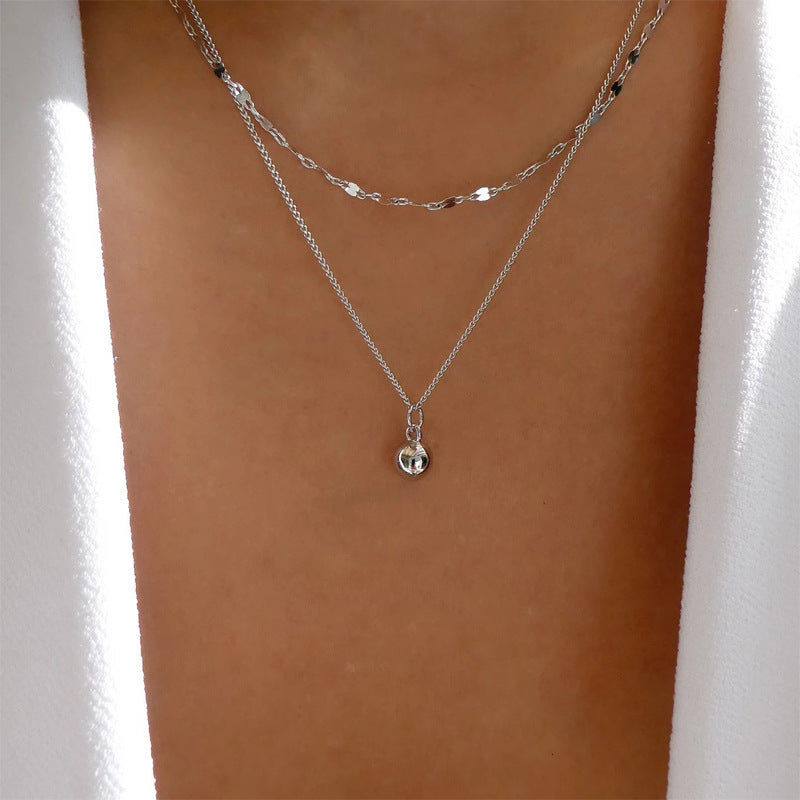 Sweater accessories necklace wholesale european and american cross-border autumn and winter pendant women's accessible luxury niche high-end golden clavicle chain