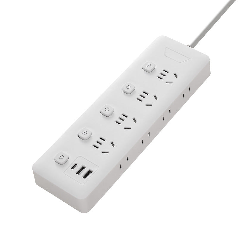 Collapsible power strip with usb ports - multi-functional extension cord for home, office, and dorm use