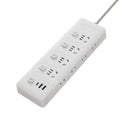Collapsible power strip with usb ports - multi-functional extension cord for home, office, and dorm use
