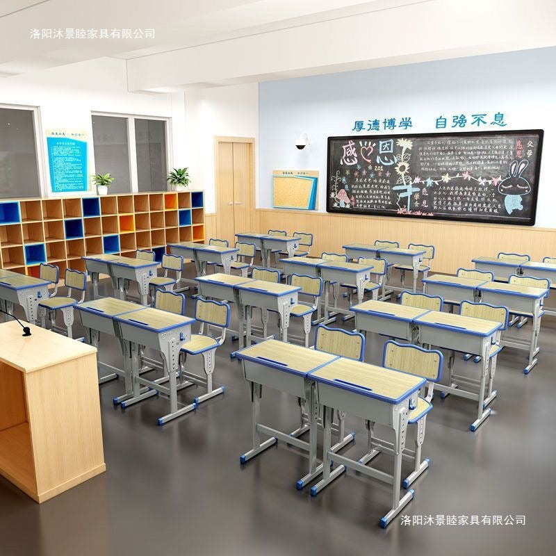 Wholesale school desks and chairs - heavy-duty, reinforced models for campuses. single student study desks and tutoring class desk sets - direct from the manufacturer