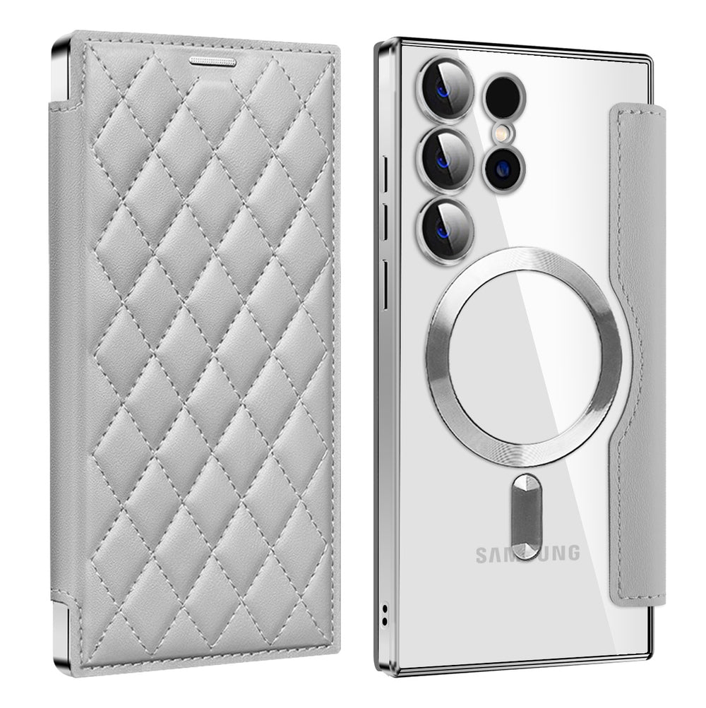 Suitable for a36 samsung s26ultra ya shield small fragrance magnetic leather case mobile phone case s24 all-inclusive flip protective cover